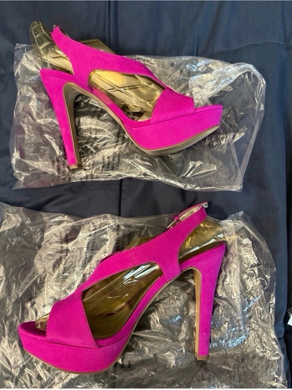 Women's Fuchsia High Heel Platform Sandals size 9 women